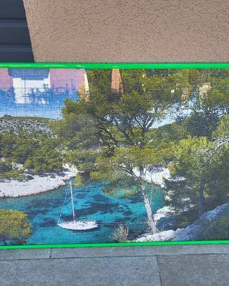 Cornice verde con puzzle dim. 50x70