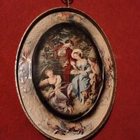 Riproduzione quadro ovale '700