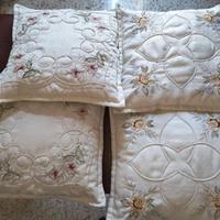 4 Cuscini per divano quadrati con rose