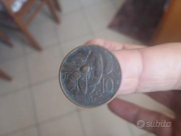 RARO 10 centesimi 1937 ape Vittorio Emanuele III