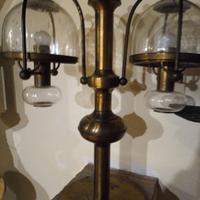 Lampada in ottone e vetro 