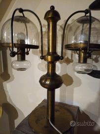 Lampada in ottone e vetro 