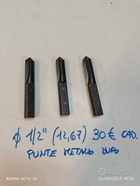 Punte metallo duro - trapano - Fresatrice - torni 