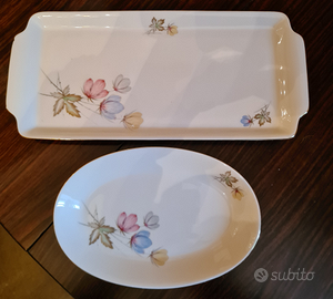 Coppia vassoi in ceramica di Bavaria vintage