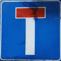 strada senza uscita cartello vintage