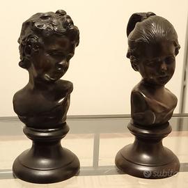2 piccole sculture in bronzo di V. Cinque