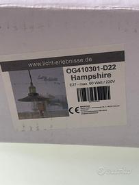 Lampada a Sospensione Vintage Hampshire