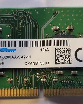 Banco sodimm DDR4 8GB PC3200