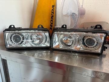 Fari angel eyes bmw e36 lenticolare in vetro