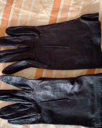 guanti in pelle neri