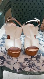 sandali donna con cinturino tacco alto e zeppa 