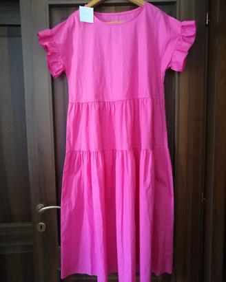 Abitini lunghi romantico rosa a balze