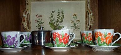 Servizio sei tazzine caffè in porcellana