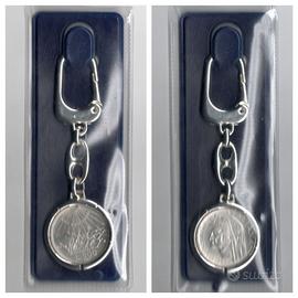 (DANTE)PORTACHIAVI CON 500 LIRE ARGENTO