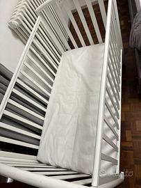 Lettino PALI bianco completo- materassi piu set