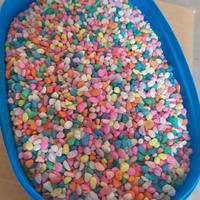 Ghiaia multicolore per acquario