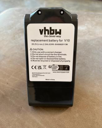 Batteria compatibile Dyson V10 25.2V 2.5Ah Li-ion