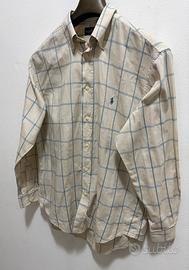 RALPH LAUREN camicia uomo M beige quadri