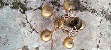 Lampadario in ottone 