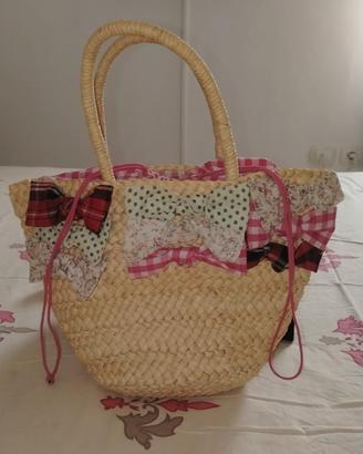 Secchiello paglia Carpisa+borsa omaggio
