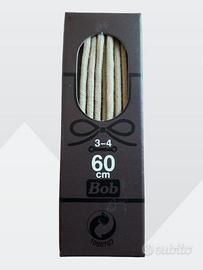 Lacci stringhe per scarpe tondi fini beige 60 cm