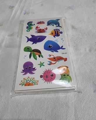 Stickers Tatoo Tatuaggi lavabili per bimbi