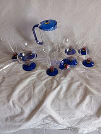 Caraffa x bibite+ 6 bicchieri+ 4 coppette