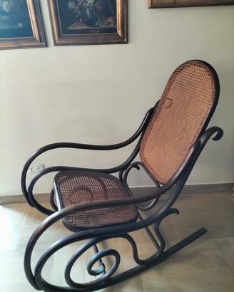 Sedia a Dondolo Vintage Stile Thonet