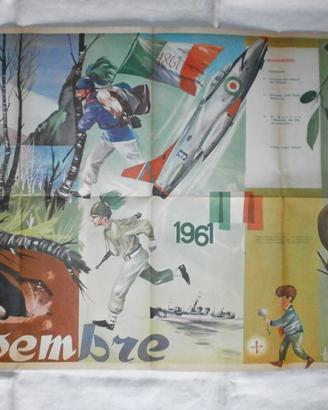 ITALIA '61 : Grande POSTER Scolastico - Cm.86 x 57