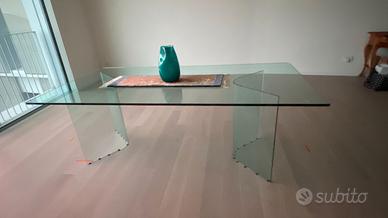 Tavolo design FIAM in cristallo – 200x100 cm