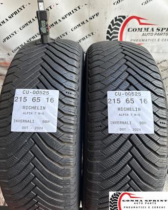 2 PNEUMATICI 215/65 R16 MICHELIN INVERNALI 75%