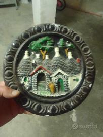 PIATTO /QUADRO  CERAMICA ALBEROBELLO  FATTO A MANO