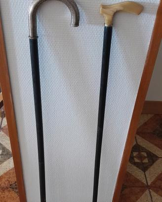 coppia bastoni vintage da passeggio 