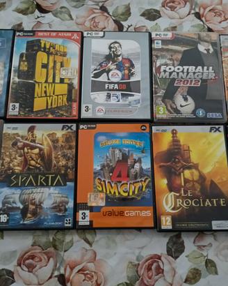 Lotto 10 giochi PC originali con custodie – Strate