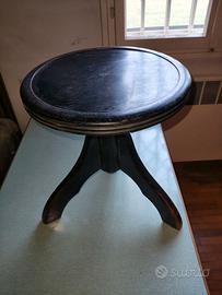 Sgabello da pianoforte vintage in legno nero - Reg