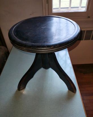 Sgabello da pianoforte vintage in legno nero - Reg