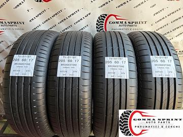4 PNEUMATICI 205/60 R17 BRIDGESTONE ESTIVE KM0