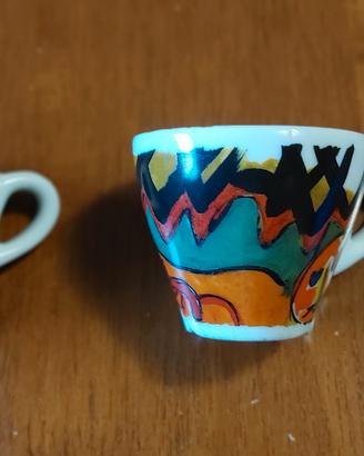 Coppia tazzine artistiche