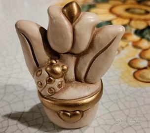 Vaso Vasetto Pianta Fiore Tulipano Coccinella Thun