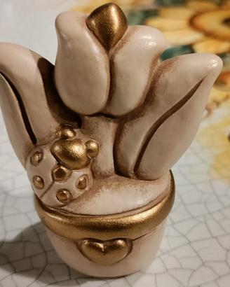 Vaso Vasetto Pianta Fiore Tulipano Coccinella Thun