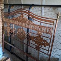 antica testata letto ferro battuto