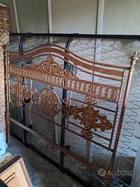 antica testata letto ferro battuto
