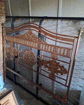 antica testata letto ferro battuto
