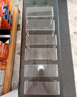 Rialzi medio/grandi plexiglass trasparenti vetrina