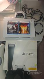 PS5 edizione con disco con controller e 2 giochi