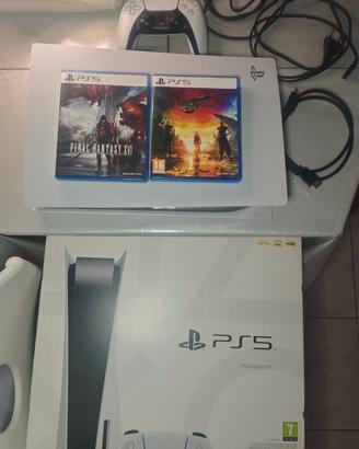 PS5 edizione con disco con controller e 2 giochi