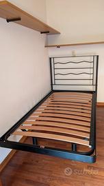 letto singolo in ferro a doghe