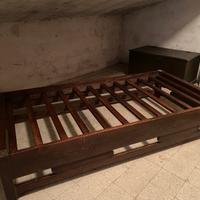 BASE LETTO in legno arte povera