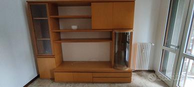 Mobile sala legno noce impiallacciato