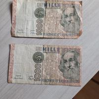 2 banconote da 1000 lire